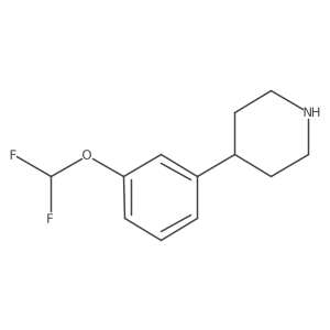 4-[3-(Difluoromethoxy)phenyl]piperidine结构式