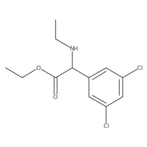 Ethyl 2-(3,5-dichlorophenyl)-2-(ethylamino)acetate结构式