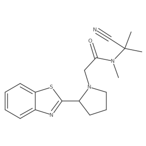 2-[2-(1,3-benzothiazol-2-yl)pyrrolidin-1-yl]-N-(1-cyano-1-methylethyl)-N-methylacetamide Structure