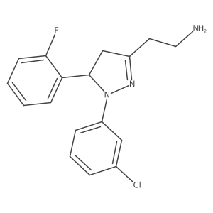 1-(3-Chlorophenyl)-5-(2-fluorophenyl)-4,5-dihydro-1H-pyrazole-3-ethanamine结构式