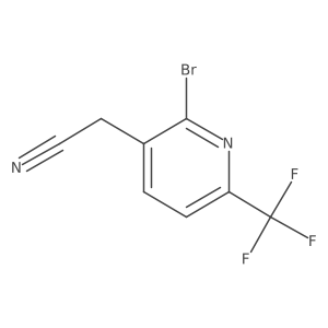 2-Bromo-6-(trifluoromethyl)pyridine-3-acetonitrile结构式