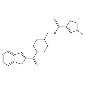 N-((1-(benzofuran-2-carbonyl)piperidin-4-yl)methyl)-4-methylthiophene-2-carboxamide Structure