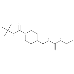 N-(tert-butyl)-4-((3-ethylureido)methyl)piperidine-1-carboxamide Structure