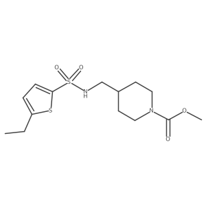 Methyl 4-((5-ethylthiophene-2-sulfonamido)methyl)piperidine-1-carboxylate Structure