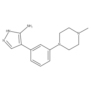 4-[3-(4-Methyl-piperazin-1-yl)-phenyl]-2H-pyrazol-3-ylamine Structure