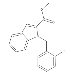 Methyl 1-(2-chlorobenzyl)-1H-indole-2-carboxylate结构式