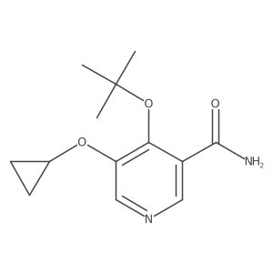 4-Tert-butoxy-5-cyclopropoxynicotinamide结构式