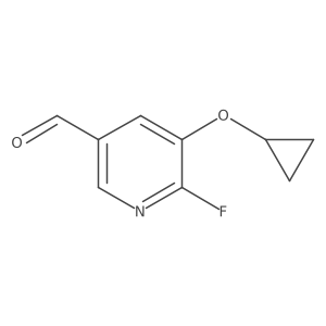 5-Cyclopropoxy-6-fluoronicotinaldehyde结构式