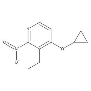 4-Cyclopropoxy-3-ethyl-2-nitropyridine结构式