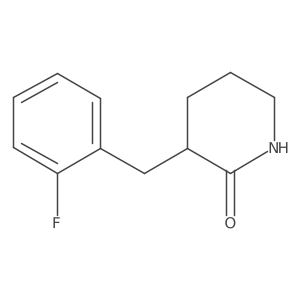 3-[(2-Fluorophenyl)methyl]piperidin-2-one Structure