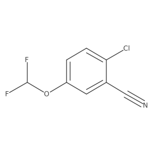 2-Chloro-5-(difluoromethoxy)benzonitrile结构式