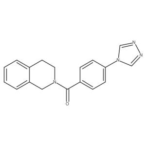 2-[4-(4H-1,2,4-triazol-4-yl)benzoyl]-1,2,3,4-tetrahydroisoquinoline结构式