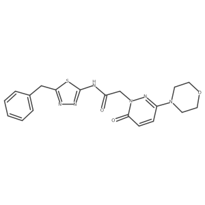 N-[(2E)-5-benzyl-1,3,4-thiadiazol-2(3H)-ylidene]-2-[3-(morpholin-4-yl)-6-oxopyridazin-1(6H)-yl]acetamide结构式