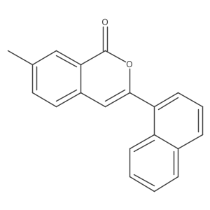 1H-2-Benzopyran-1-one, 7-methyl-3-(1-naphthalenyl)-结构式