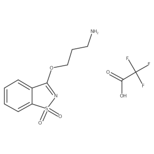 3-(3-Aminopropoxy)-1,2-benzothiazole-1,1-dione, trifluoroacetic acid Structure