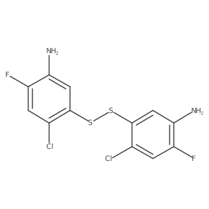 5,5'-Disulfanediylbis(4-chloro-2-fluoroaniline)结构式