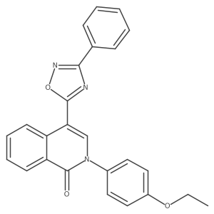 2-(4-ethoxyphenyl)-4-(3-phenyl-1,2,4-oxadiazol-5-yl)isoquinolin-1(2H)-one Structure