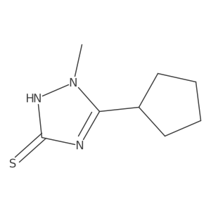 3H-1,2,4-Triazole-3-thione, 5-cyclopentyl-1,2-dihydro-1-methyl-结构式