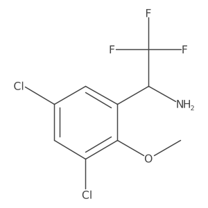 1-(3,5-Dichloro-2-methoxyphenyl)-2,2,2-trifluoroethan-1-amine结构式