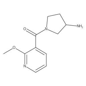 1-(2-Methoxypyridine-3-carbonyl)pyrrolidin-3-amine结构式