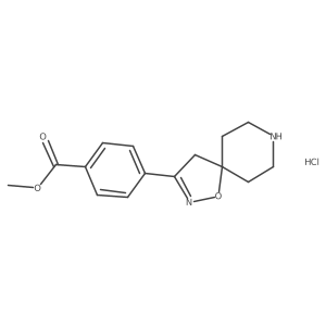 Methyl 4-(1-oxa-2,8-diazaspiro[4.5]dec-2-en-3-yl)benzoate hydrochloride结构式