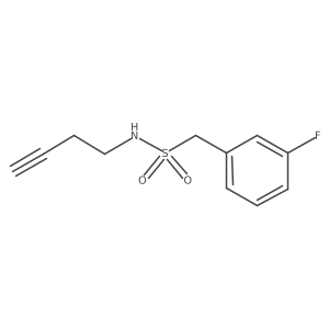 N-(but-3-yn-1-yl)-1-(3-fluorophenyl)methanesulfonamide结构式