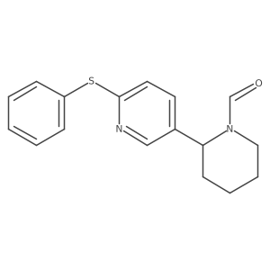 2-(6-(Phenylthio)pyridin-3-yl)piperidine-1-carbaldehyde结构式