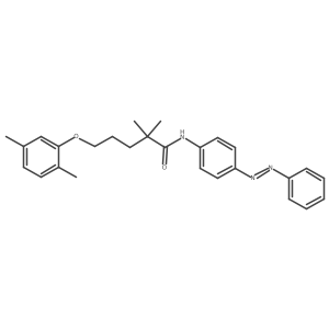 Pentanamide, 5-(2,5-dimethylphenoxy)-2,2-dimethyl-N-[4-(2-phenyldiazenyl)phenyl]-结构式