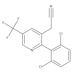 2-(2,6-Dichlorophenyl)-5-(trifluoromethyl)pyridine-3-acetonitrile结构式