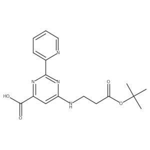 6-((3-(Tert-butoxy)-3-oxopropyl)amino)-2-(pyridin-2-YL)pyrimidine-4-carboxylic acid Structure
