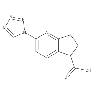 2-(1H-tetrazol-1-yl)-6,7-dihydro-5H-cyclopenta[b]pyridine-5-carboxylic acid结构式