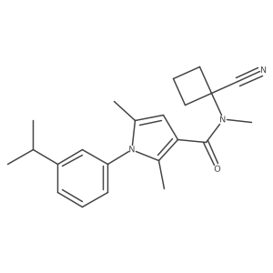 N-(1-cyanocyclobutyl)-N,2,5-trimethyl-1-[3-(propan-2-yl)phenyl]-1H-pyrrole-3-carboxamide结构式