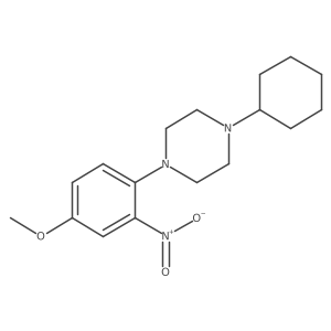 1-Cyclohexyl-4-(4-methoxy-2-nitrophenyl)piperazine Structure