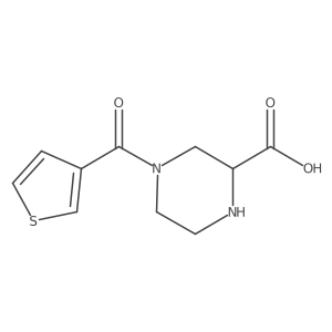 4-(Thiophene-3-carbonyl)piperazine-2-carboxylic acid结构式