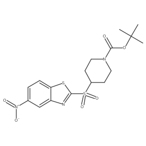 tert-Butyl 4-((5-nitrobenzo[d]thiazol-2-yl)sulfonyl)piperidine-1-carboxylate Structure
