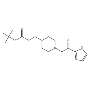 tert-butyl ((1-(2-oxo-2-(1H-pyrrol-2-yl)ethyl)piperidin-4-yl)methyl)carbamate Structure