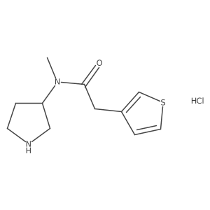 (R)-N-methyl-N-(pyrrolidin-3-yl)-2-(thiophen-3-yl)acetamide hydrochloride结构式