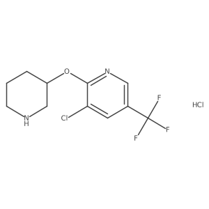 (R)-3-chloro-2-(piperidin-3-yloxy)-5-(trifluoromethyl)pyridine hydrochloride结构式