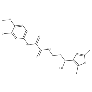 N1-(3-chloro-4-methoxyphenyl)-N2-(3-(2,5-dimethylfuran-3-yl)-3-hydroxypropyl)oxalamide Structure