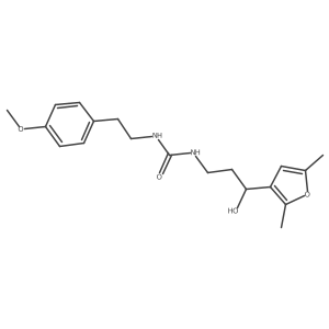 1-(3-(2,5-Dimethylfuran-3-yl)-3-hydroxypropyl)-3-(4-methoxyphenethyl)urea Structure