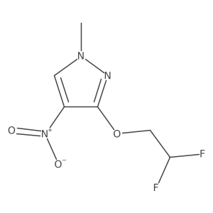 3-(2,2-Difluoroethoxy)-1-methyl-4-nitro-1H-pyrazole结构式