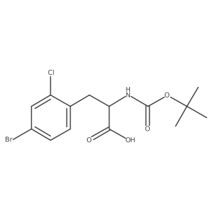 (2R)-3-(4-bromo-2-chlorophenyl)-2-[(2-methylpropan-2-yl)oxycarbonylamino]propanoic acid Structure