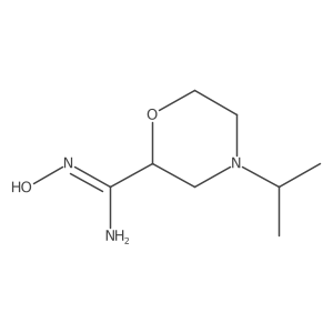 N'-hydroxy-4-(propan-2-yl)morpholine-2-carboximidamide结构式