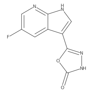 5-(5-Fluoro-7-azaindol-3-yl)-1,3,4-oxadiazol-2(3H)-one Structure