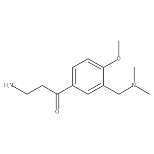 3-Amino-1-{3-[(dimethylamino)methyl]-4-methoxyphenyl}propan-1-one结构式