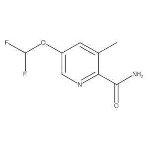 5-(Difluoromethoxy)-3-methylpyridine-2-carboxamide结构式
