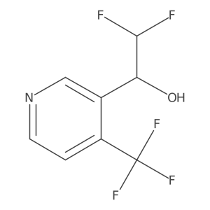 2,2-Difluoro-1-[4-(trifluoromethyl)pyridin-3-yl]ethan-1-ol Structure