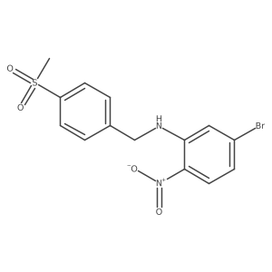 5-bromo-N-[(4-methylsulfonylphenyl)methyl]-2-nitroaniline Structure