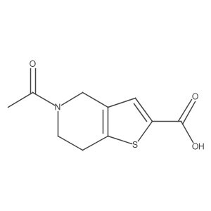 5-acetyl-4H,5H,6H,7H-thieno[3,2-c]pyridine-2-carboxylic acid结构式