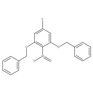 (5-Fluoro-2-nitro-1,3-phenylene)bis(oxy)bis(methylene)dibenzene结构式
